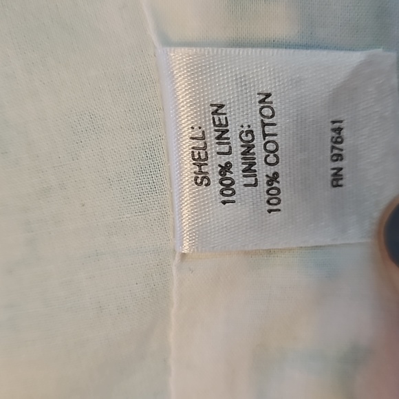 J. Jill | Women's Tropical Linen Lined Slip-On V-Neck Pockets Shift Dress Sz M - Picture 12 of 13